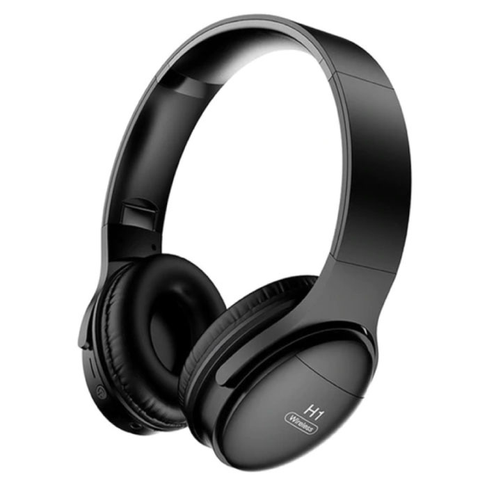 QSTT Écouteurs H1 Bluetooth 5.0 Casque sans fil HiFi Stéréo Noir