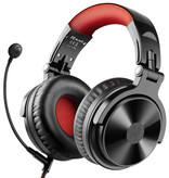 OneOdio Bezprzewodowe słuchawki do gier z mikrofonem na wysięgniku - na PC / Xbox / PS4 / PS5 - Słuchawki z mikrofonem w kolorze czarnym