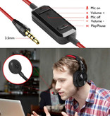 OneOdio Auriculares inalámbricos para juegos con micrófono boom - Para PC / Xbox / PS4 / PS5 - Auriculares con micrófono Negro