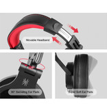 OneOdio A71 DJ Studio Gamingowe słuchawki ze złączem AUX 6,35 mm i 3,5 mm - zestaw słuchawkowy ze słuchawkami mikrofonowymi