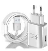 Nohon Fast Charge Plug Charger + Charging Cable Lightning For iPhone / iPad / iPod - 3A Quick Charge 3.0 Charger Adapter and Data Cable White