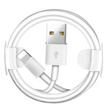 Nohon Fast Charge Plug Charger + Charging Cable Lightning For iPhone / iPad / iPod - 3A Quick Charge 3.0 Charger Adapter and Data Cable White