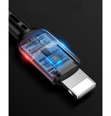 Mcdodo Gekrulde Lightning USB Oplaadkabel voor iPhone - Spiraal Nylon Datakabel 1.8 Meter Oplader Kabel Zwart