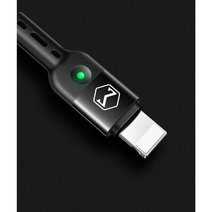 Mcdodo Câble de charge USB Curled Lightning pour iPhone - Câble de données en nylon spiralé Câble de chargeur de 1,8 mètre gris