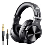 OneOdio Fusion A70 Studio Bluetooth-Kopfhörer mit 6,35 mm und 3,5 mm AUX-Anschluss - Headset mit Mikrofon-DJ-Kopfhörern