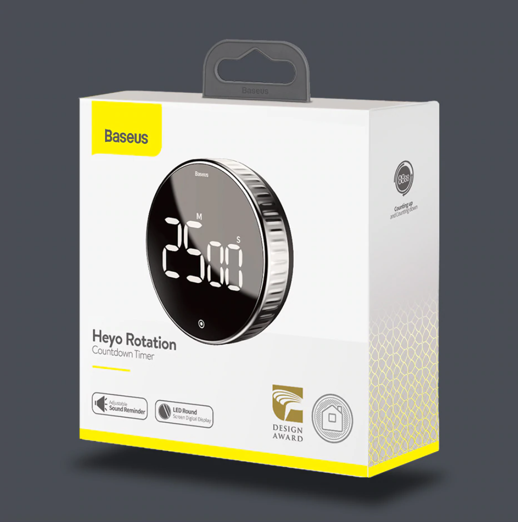 Baseus Round Countdown Timer  Magnetic Digital Timers Countdown