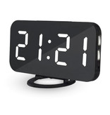 July's Song Wielofunkcyjny cyfrowy zegar LED - budzik, lustro, alarm, drzemka, regulacja jasności
