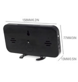 July's Song Wielofunkcyjny Cyfrowy Zegar LED - Budzik Lustro Alarm Drzemka Regulacja jasności Czerwony