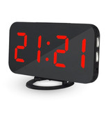 July's Song Multifunctional Digital LED Clock - Alarm Clock Mirror Alarm Snooze Brightness Adjustment Red