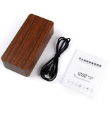 July's Song Wooden Digital LED Clock - Alarm Clock Alarm Snooze Temperature Brightness Adjustment Black