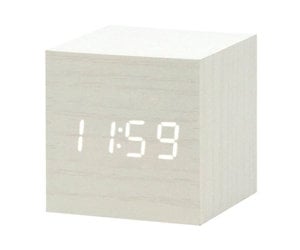 Reloj de madera LED digital - Alarma Snooze Brillo Temperatura