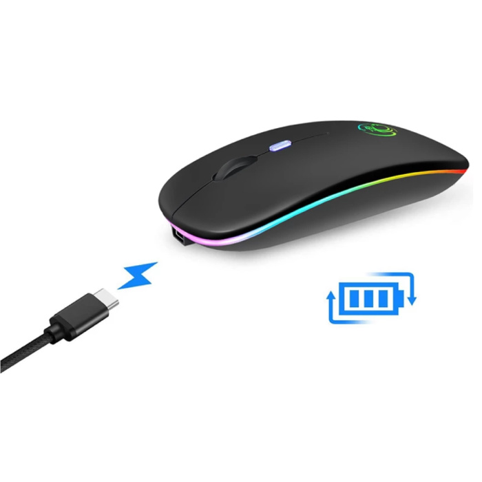 RGB Bluetooth Gaming Mouse - Wireless Optical Ambidextrous Ergonomic