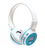 Zealot Casque sans fil B570 avec écran LED et radio FM - Casque sans fil Bluetooth 5.0 stéréo Studio bleu