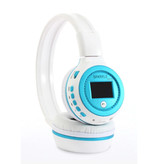 Zealot Casque sans fil B570 avec écran LED et radio FM - Casque sans fil Bluetooth 5.0 stéréo Studio bleu