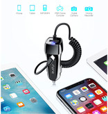 Raxfly Cargador de coche USB Lightning / Cargador de coche para iPhone con carga rápida de 2.4A - Negro