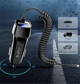 Raxfly Chargeur de voiture / chargeur USB Lightning pour iPhone avec charge rapide 2,4 A - Noir