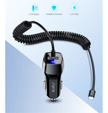 Raxfly Caricabatteria da auto / caricabatteria USB-C con ricarica rapida da 2,4 A - nero