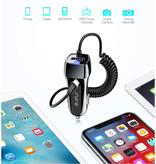 Raxfly USB-C Car Charger / Carcharger with 2.4A Fast Charging - Black
