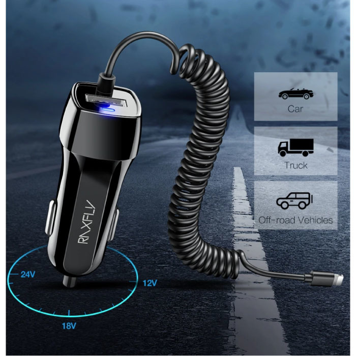 USB del cargador del coche C / Carcharger con 2.4A de carga rápida