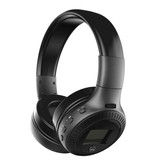 Zealot Casque sans fil B19 avec écran LED et radio FM - Casque sans fil Bluetooth 5.0 Stéréo Studio Noir