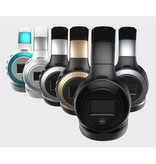 Zealot Auriculares inalámbricos B19 con pantalla LED y radio FM - Auriculares inalámbricos Bluetooth 5.0 Stereo Studio Gold