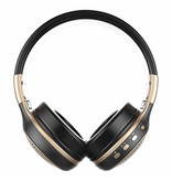 Zealot Casque sans fil B19 avec écran LED et radio FM - Casque sans fil Bluetooth 5.0 Stereo Studio Gold