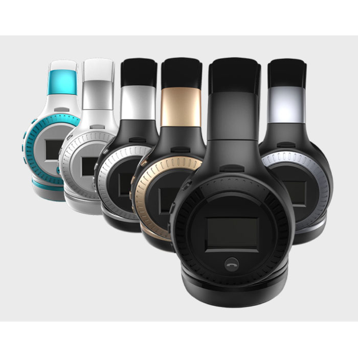 Zealot B19 Draadloze Koptelefoon met LED Display en FM Radio - Bluetooth 5.0 Wireless Headphones Stereo Studio Zilver