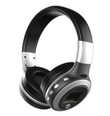 Zealot B19 Wireless Headphones with LED Display and FM Radio - Bluetooth 5.0 Wireless Headphones Stereo Studio Silver