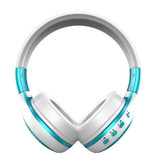 Zealot Auriculares inalámbricos B19 con pantalla LED y radio FM - Auriculares inalámbricos Bluetooth 5.0 Stereo Studio Blue