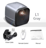 AUN Mini projektor LED L1 - Domowy odtwarzacz multimedialny Mini Beamer 1080p