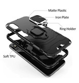 Keysion Custodia per Samsung Galaxy A10 - Custodia magnetica antiurto Cover in TPU nera + cavalletto