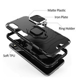 Keysion Samsung Galaxy A20 Case - Magnetic Shockproof Case Cover Cas TPU Black + Kickstand