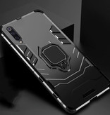 Keysion Coque Samsung Galaxy A40 - Coque Antichoc Magnétique Cas TPU Noir + Béquille