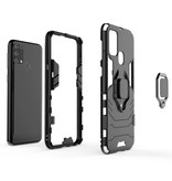 Keysion Custodia per Samsung Galaxy A50 - Custodia magnetica antiurto Cover in TPU nera + cavalletto