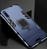 Keysion Samsung Galaxy A71 Hoesje  - Magnetisch Shockproof Case Cover Cas TPU Blauw + Kickstand