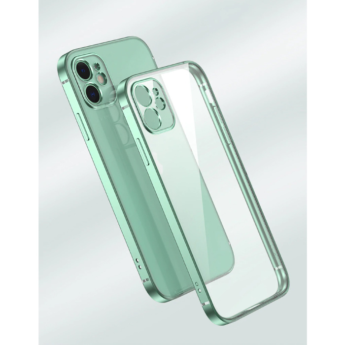 Coque iPhone 11 Pro Luxury Frame Bumper Case Cover Silicone Anti-Shock