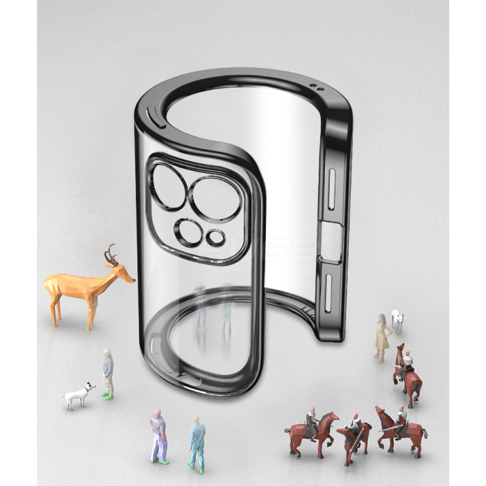 PUGB Coque iPhone 7 Plus Luxury Frame Bumper - Coque Silicone TPU Anti-Shock Green