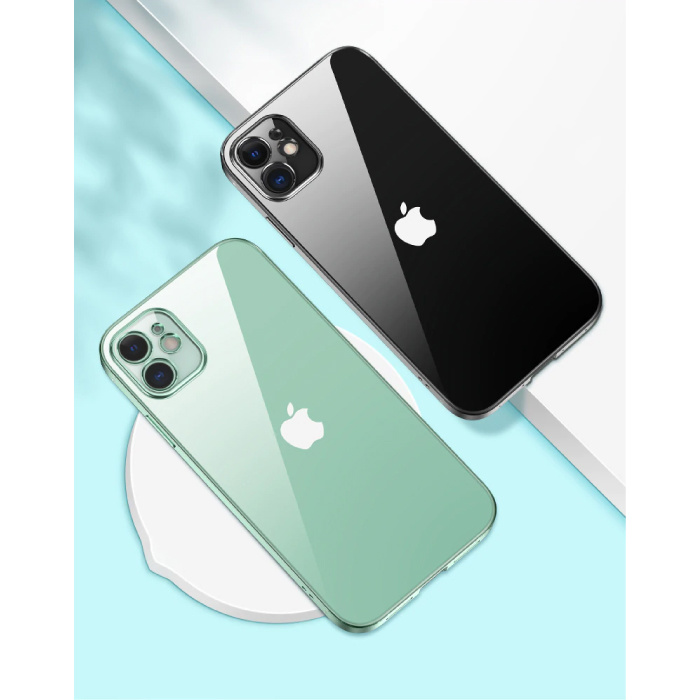 PUGB iPhone 8 Plus Hoesje Luxe Frame Bumper - Case Cover Silicone TPU Anti-Shock Groen
