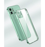 PUGB iPhone 12 Pro Case Luxe Frame Bumper - Case Cover Silicone TPU Anti-Shock Silver