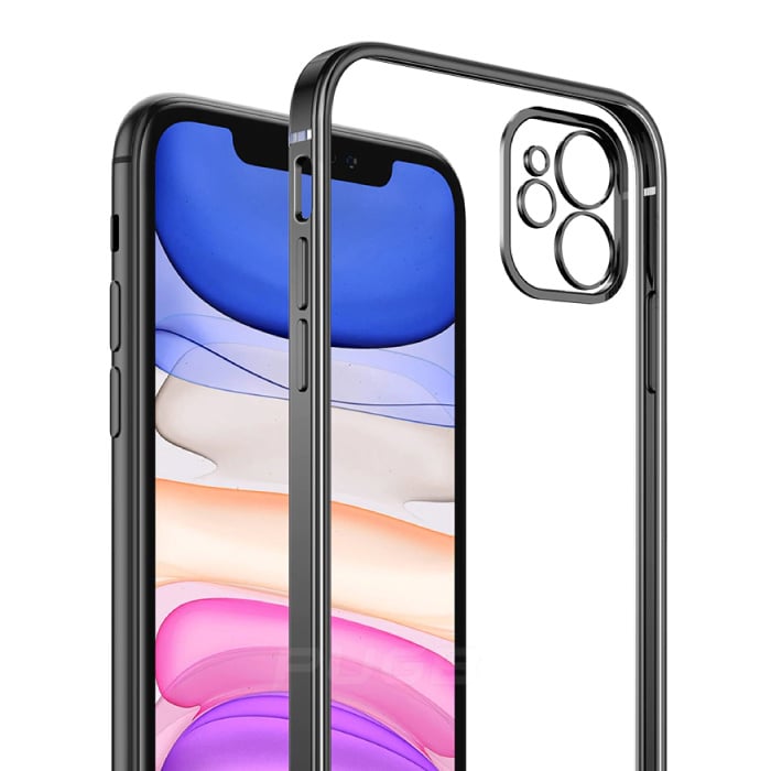 Coque de luxe entièrement transparente pour iPhone, pare-chocs en