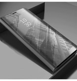 Stuff Certified® Etui Smart Mirror Flip Case Huawei Honor 8A Srebrne