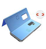 Stuff Certified® Custodia Smart Mirror Flip blu per Huawei Honor 7A (5,7 ")