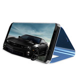 Stuff Certified® Huawei P20 Smart Mirror Flip Case Cover Case Blue