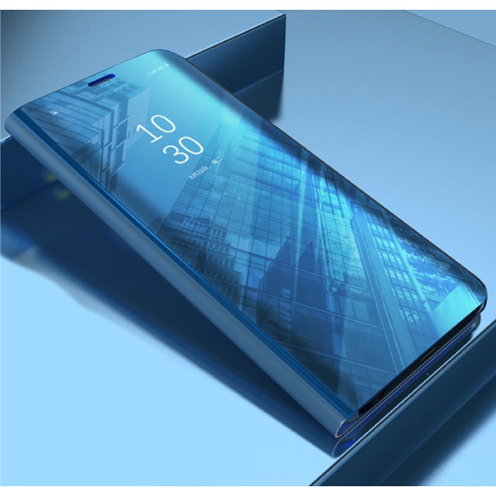 Huawei Honor 9X Smart Mirror Flip Case Cover Carcasa Azul
