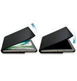 Stuff Certified® Leather Foldable Cover for iPad 2019 (10.2 ") - Multifunctional Sleeve Case Black