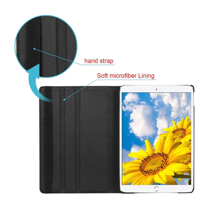 Stuff Certified® Leren Vouwbare Cover voor iPad 2019 (10.2") - Multifunctioneel Hoesje Case Rood