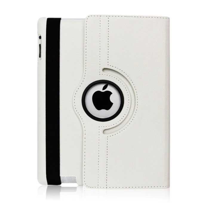 Leren Vouwbare Cover voor iPad Mini 4 - Multifunctioneel Hoesje Case Wit