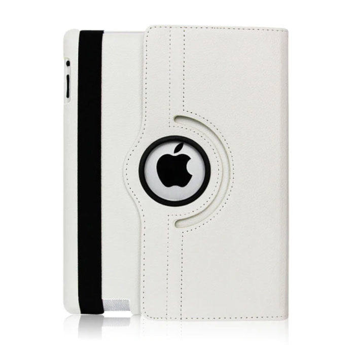 Leren Vouwbare Cover voor iPad Mini 2 - Multifunctioneel Hoesje Case Wit