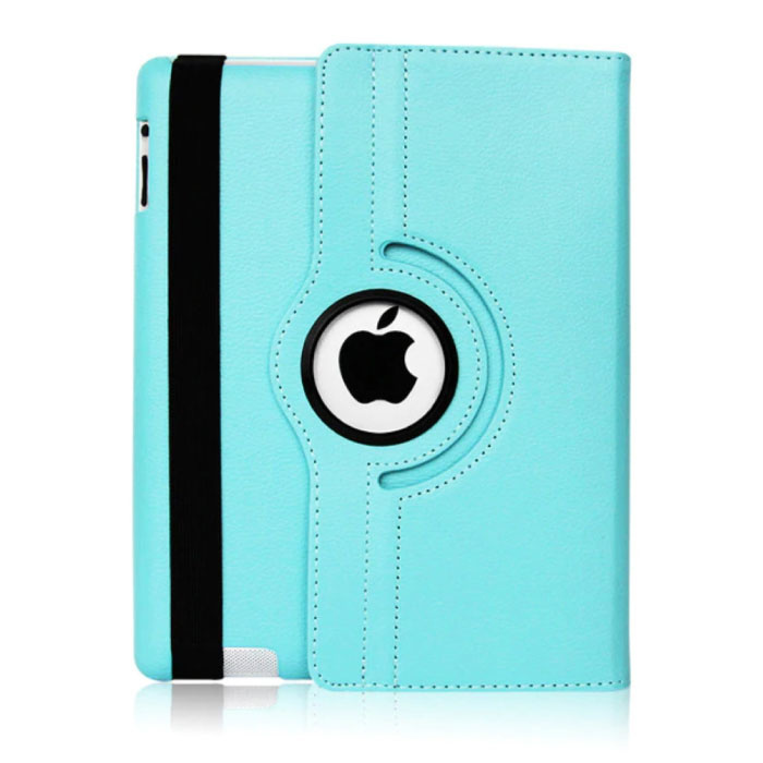 Leren Vouwbare Cover voor iPad Mini 4 - Multifunctioneel Hoesje Case Lichtblauw