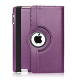 Stuff Certified® Leren Vouwbare Cover voor iPad 2020 (10.2") - Multifunctioneel Hoesje Case Paars